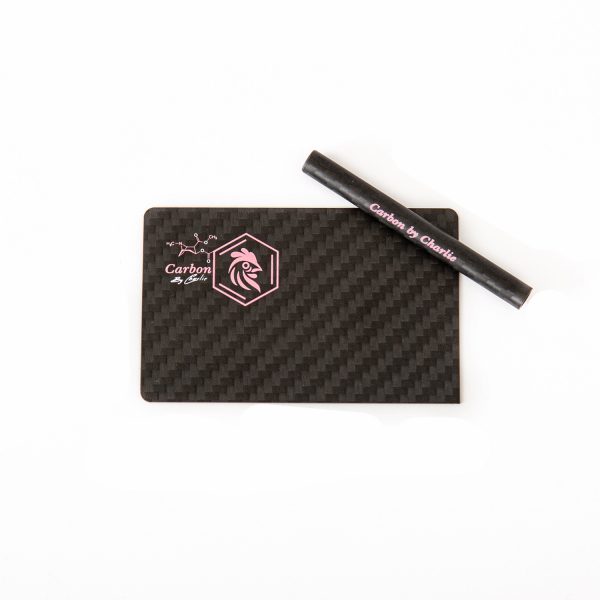 carbon by charlie pink card straw