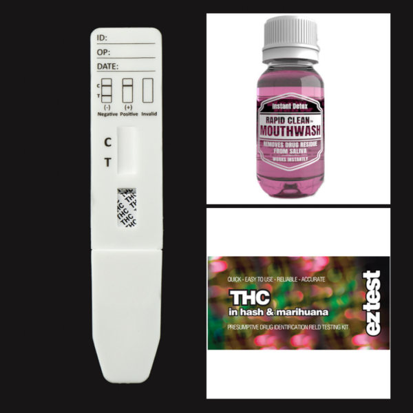 THC EZ Test Kit + THC Saliva Test + Rapid Clean Mouthwash