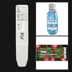 THC EZ Test Kit + THC Saliva Test + Oral Cleanse Mouthwash