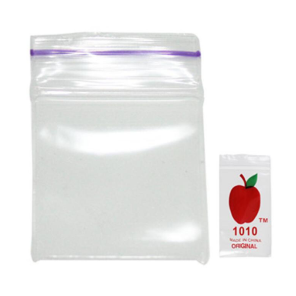 Original Apple Mini Ziplock Bags - Clear (25mm x 25mm) x100