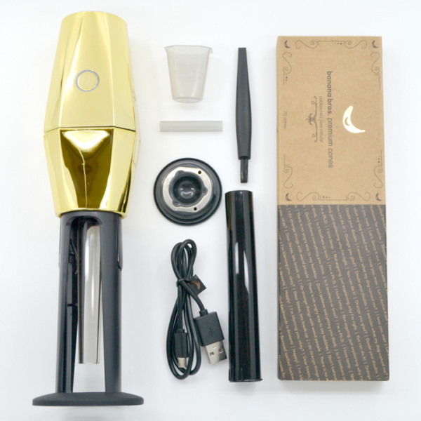 Electric Smart Herb & Spice Grinder & Auto Cone Filler- OTTO by Banana Bros - GOLD