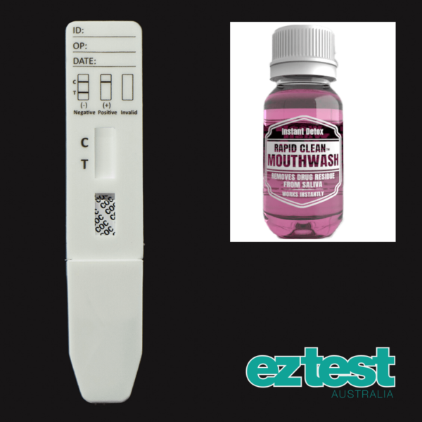 COC Single Saliva Test + 50ml Rapid Clean Mouthwash