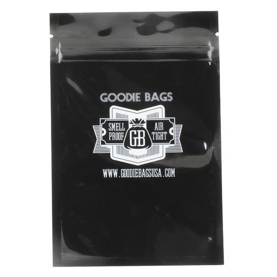 Goodie Bags Smellproof Ziplock Bags - Medium Black (4"x6") x10