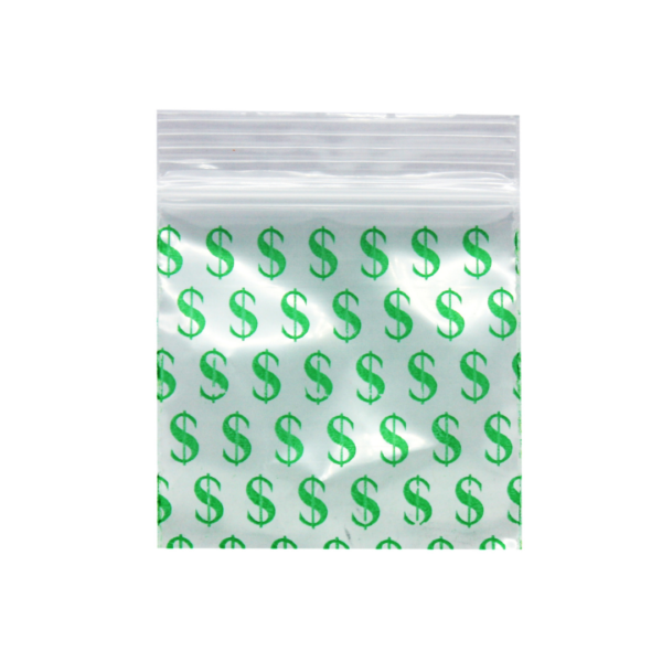 Original Apple Mini Ziplock Bags – Dollar Signs (50mm x 50mm) x100