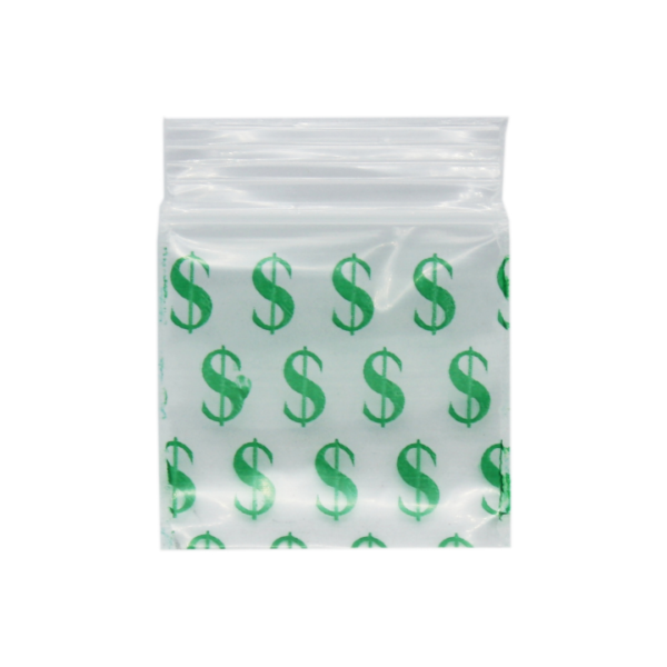 Original Apple Mini Ziplock Bags – Dollar Signs Bag (32mm x 32mm) x100