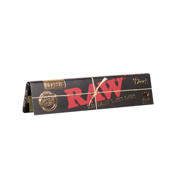 RAW Classic Black King Size Slim Natural Unrefined Rolling Papers – 32 Leaves | Ez-Test Australia