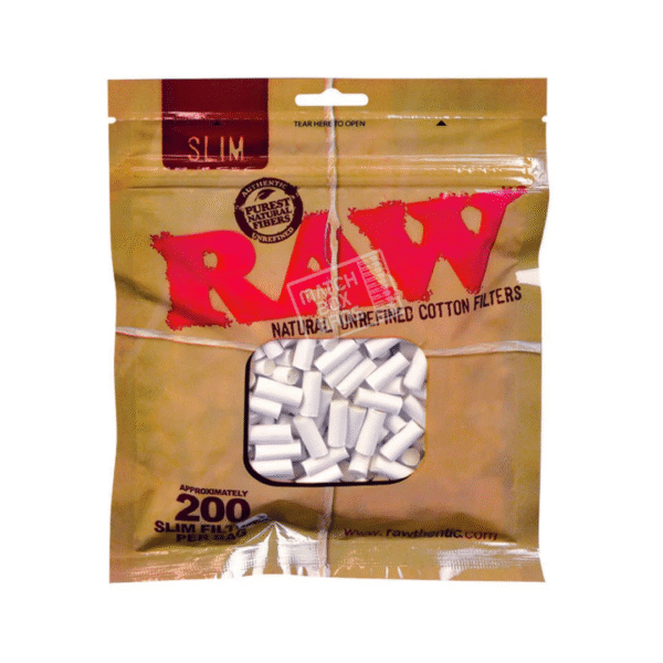 RAW Pure Cotton Filters – Slim - 200 pack