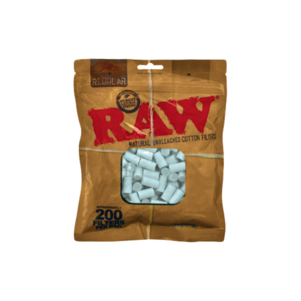 RAW Pure Cotton Filters – Regular - 200 pack