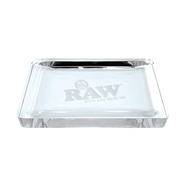 raw crystal glass rolling tray