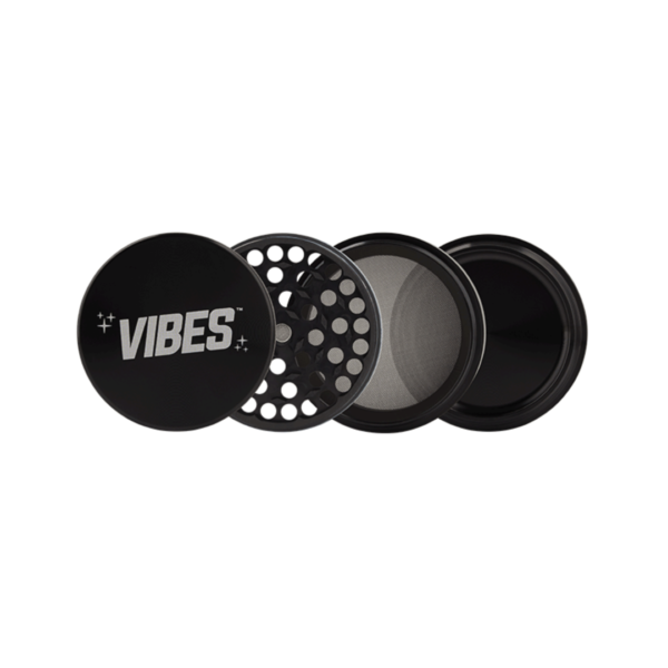 Vibes X Aerospaced 4 Piece Grinder – Black