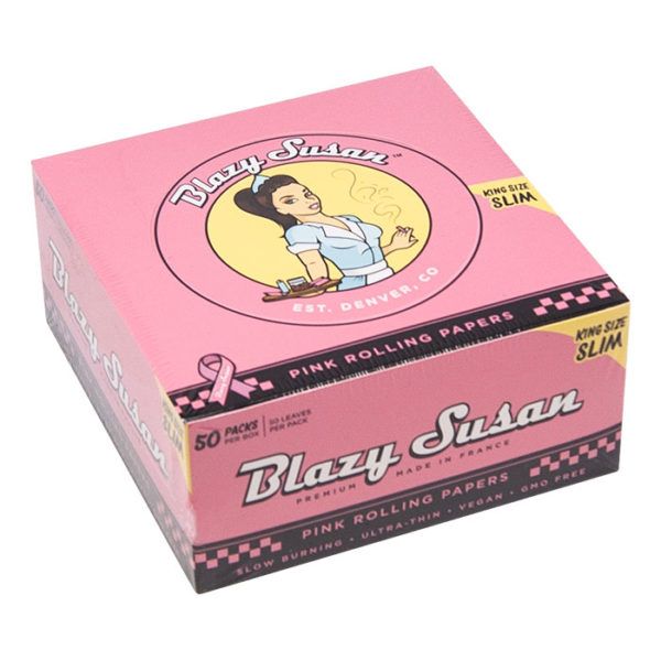 Blazy Susan Pink Rolling Papers – King Size Slim