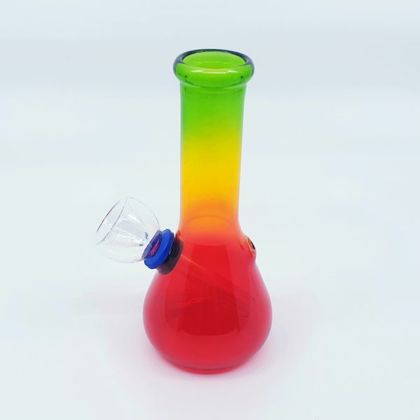 rasta coloured glass bong 13cm