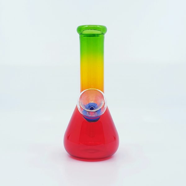rasta coloured glass bong 13cm