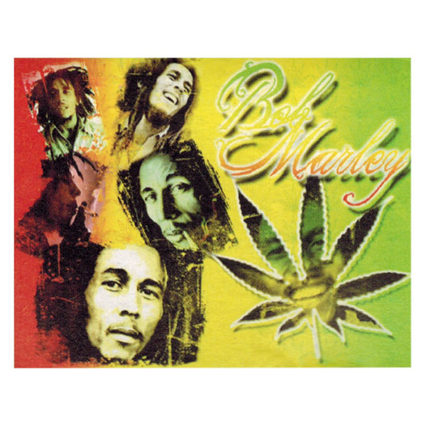 Bob Marley Rasta Leaf Flag