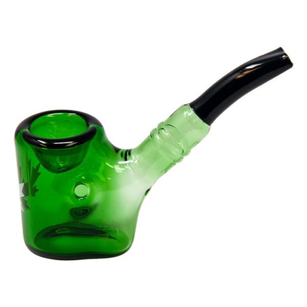 Maple Glass Green Hefner Hand Pipe 5”/12.7cm