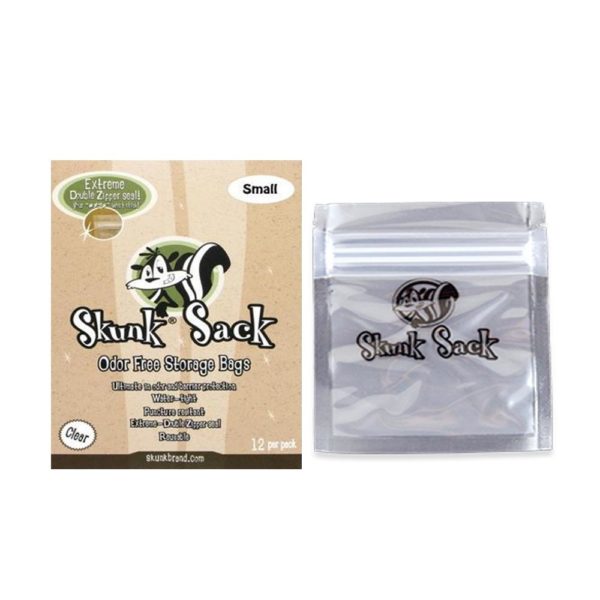 Skunk Sack Smell Proof Bag – Small - Clear – 12 Sacks