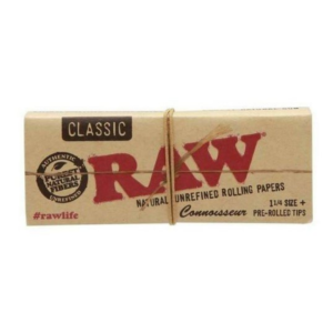 RAW Connoisseur 1 ¼ Classic Rolling Papers with Pre-rolled Tips