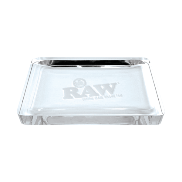 RAW Collectors Pack: Crystal Glass Rolling Tray & Crystal Glass Ashtray