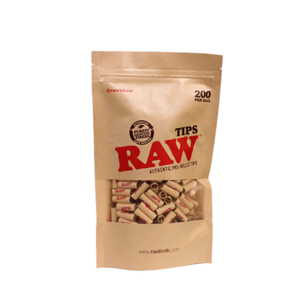 RAW Pre-Rolled Tips Bag – 200 Tips | Ez-Test Australia