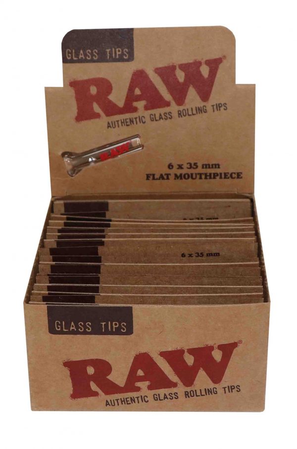 RAW Glass Filter Tip Single – Flat Mouthpiece 6mm x 35mm – NEW 2021 DESIGN
