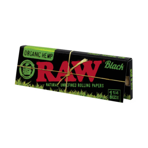 RAW Black Organic Hemp – 1 ¼ Rolling Papers | Ez-Test Australia