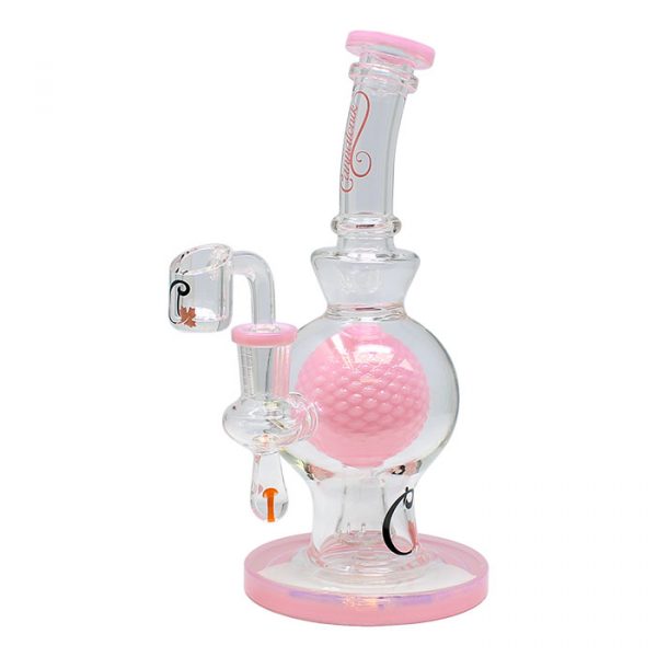 Cannatonik Pink Sphere In Sphere Water Pipe & Dab Rig – 7.5”/19cm