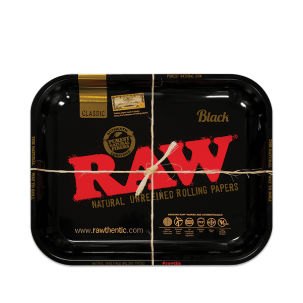 raw rolling tray large black