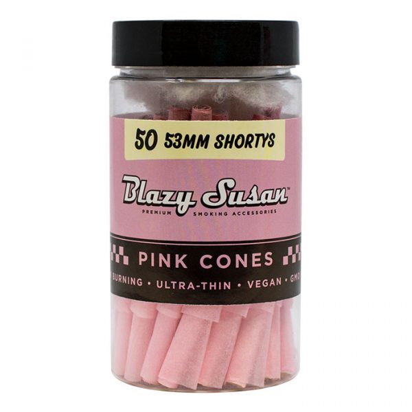 Blazy Susan Pink 53mm Shorty Cones – 50 Pack