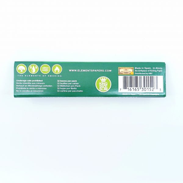 Elements Green – King Size Rolling Papers
