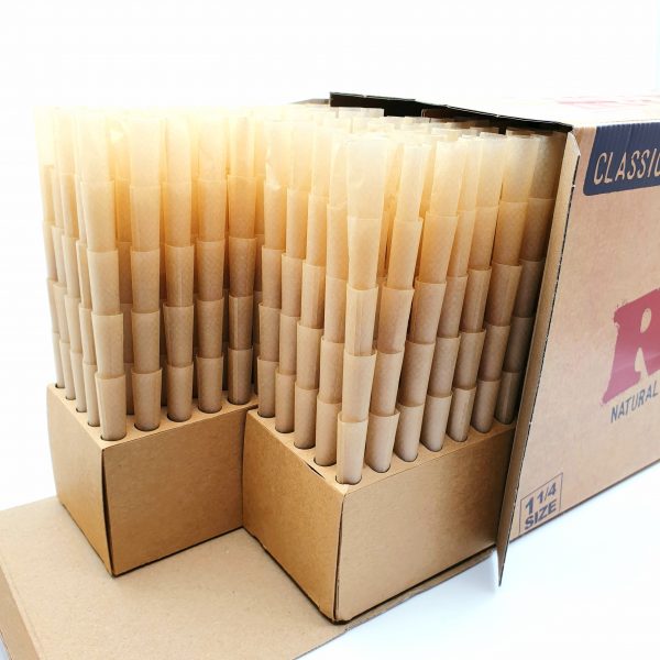RAW Classic 1 ¼ Size Pre-Rolled Cones – 1000 Bulk Pack