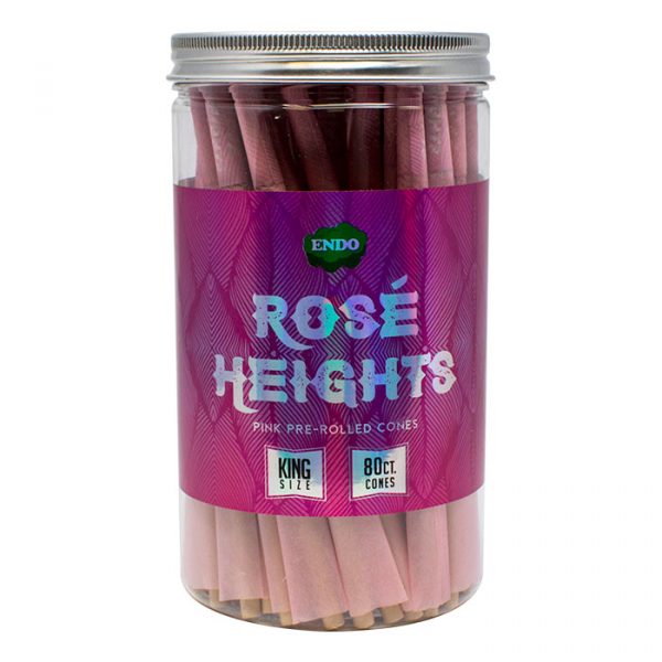 Rosé Heights Pink King Size Pre-Rolled Cones - 80 Pack