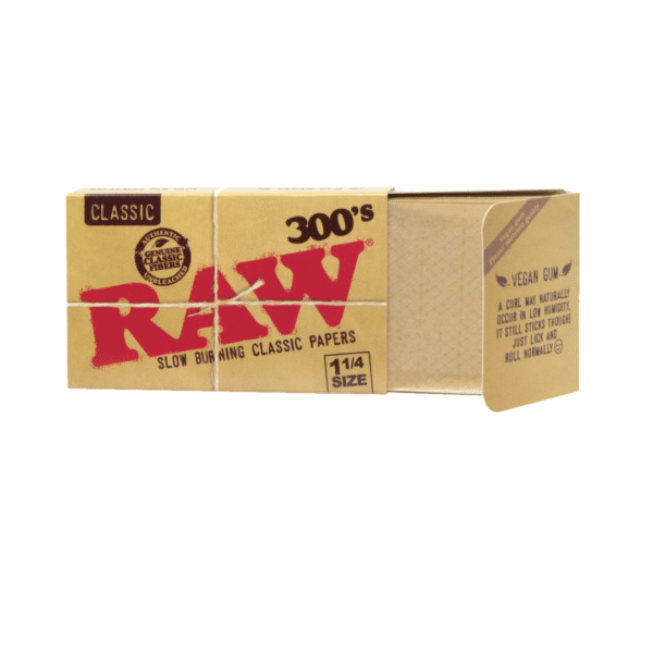RAW Classic Creaseless 1 ¼ Rolling Papers – 300’s