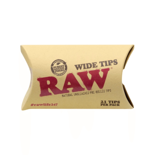 RAW Pre Rolled Wide Tips – 21 Pack