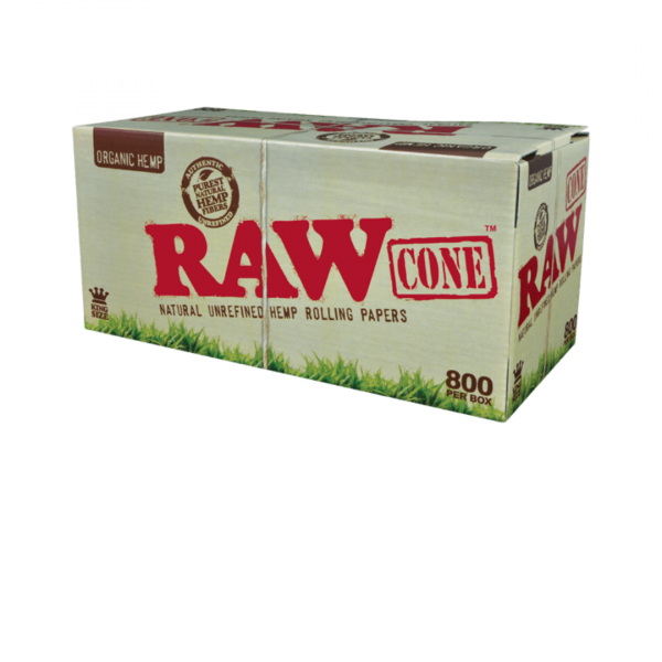 RAW Organic Hemp Pre-Rolled Kingsize Cones – 800 Bulk Pack