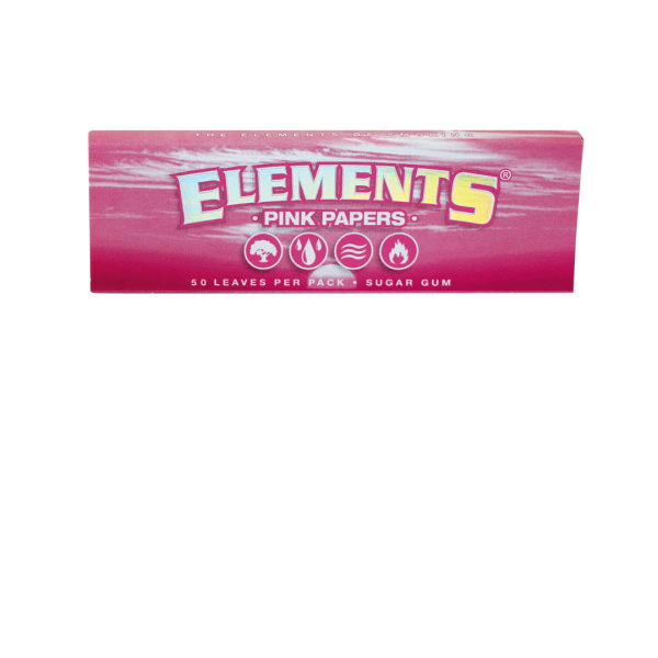 Elements Pink Ultra Thin Rice Rolling Papers – 1 ¼ or Kingsize Slim