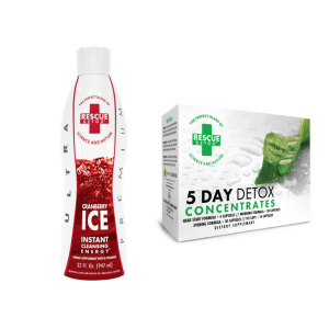 Rescue Detox ICE Drink – 32oz + Rescue Detox 5 Day Concentrate Detox Kit