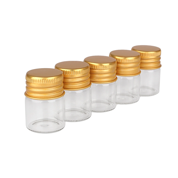 Gold Snuff Glass Stuff Bottle – Various Sizes