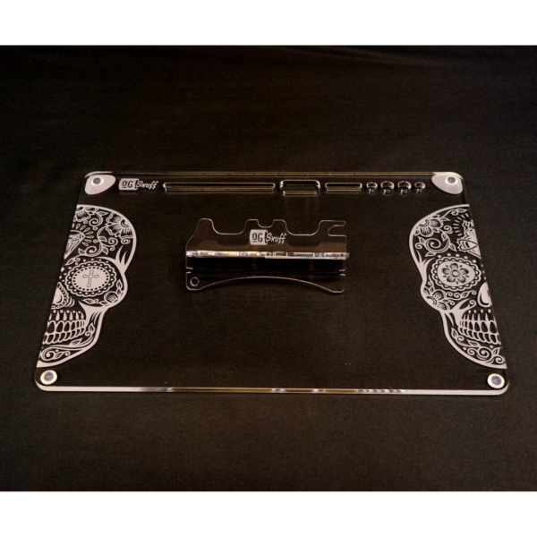 OG Snuff - Day Of The Dead Large Rolling Tray with light reflective pad