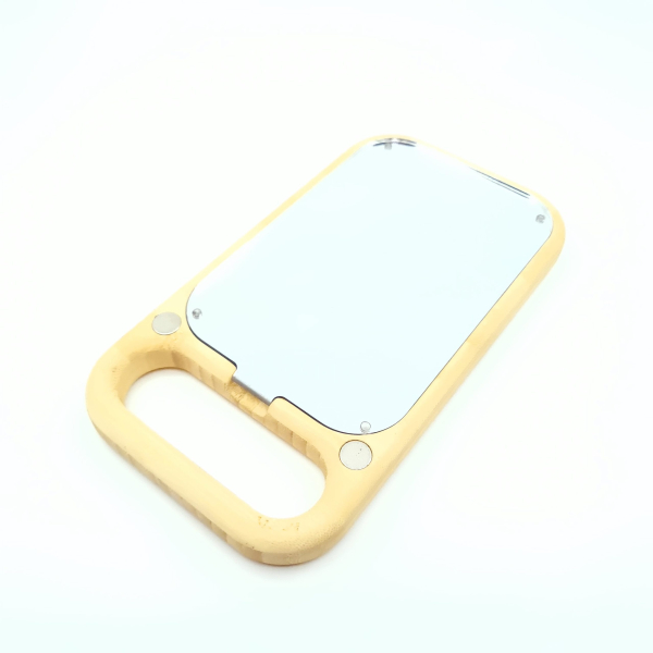 Acrylic mirror bamboo rolling tray with slim stash box