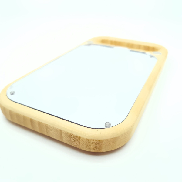 Acrylic mirror bamboo rolling tray with slim stash box