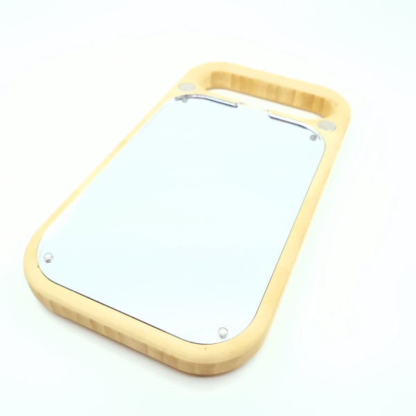 Acrylic mirror bamboo rolling tray with slim stash box