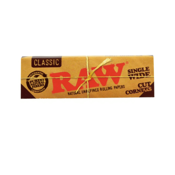RAW Classic Single Wide Cut Corners Rolling Papers - 50 Pack