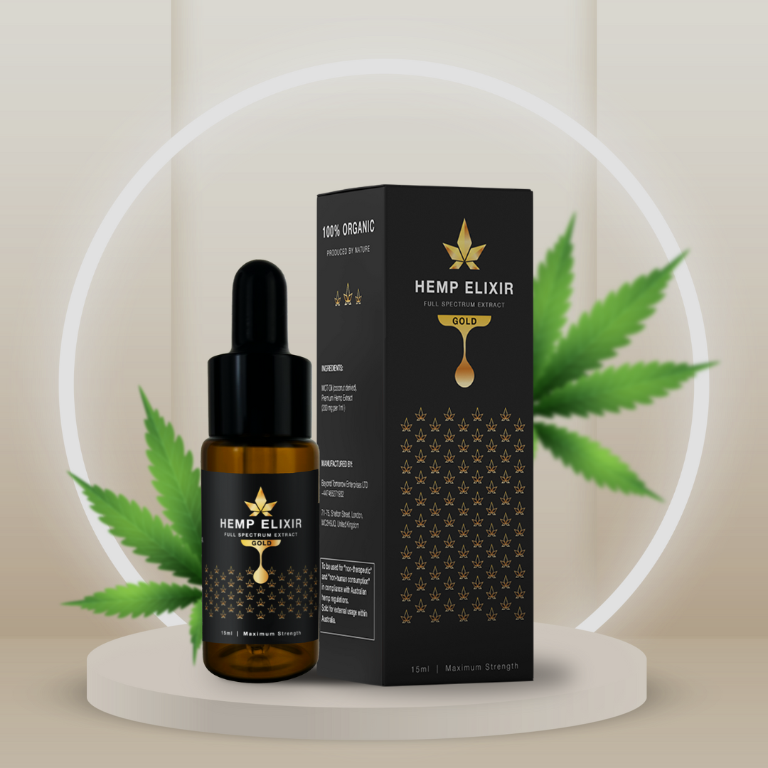Hemp Elixir - Hemp Oil 200mg (15ml) Gold