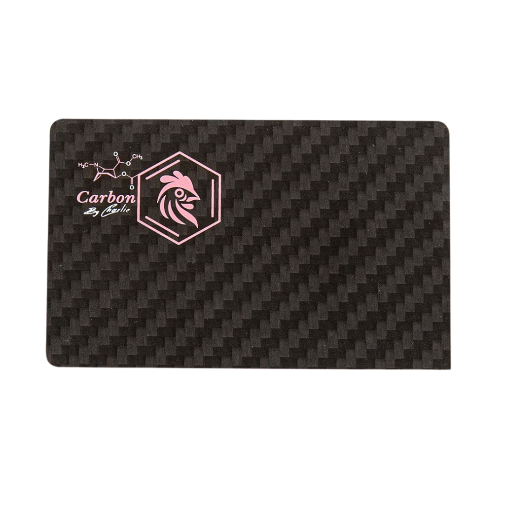 Pure Carbon Fibre Card – White or Pink