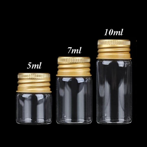 Gold Snuff Glass Stuff Bottle – Various Sizes