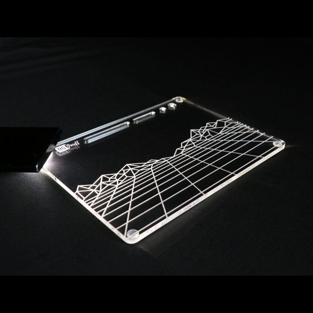 OG Snuff - Mountain Illusion Rolling Tray with light reflective pad
