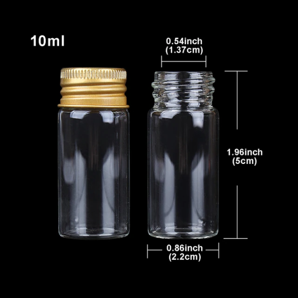 Gold Snuff Glass Stuff Bottle – Various Sizes