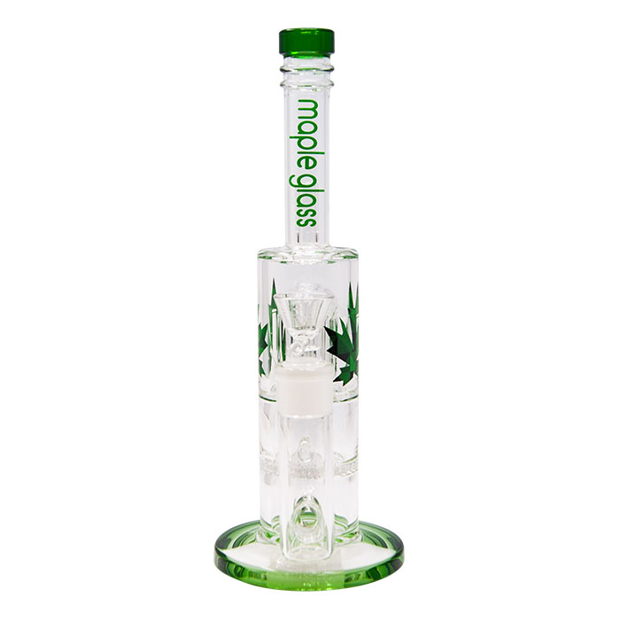 Maple Glass Honey Comb With Tree Percolator & Splash Guard Maple Glass Water Pipe – Green