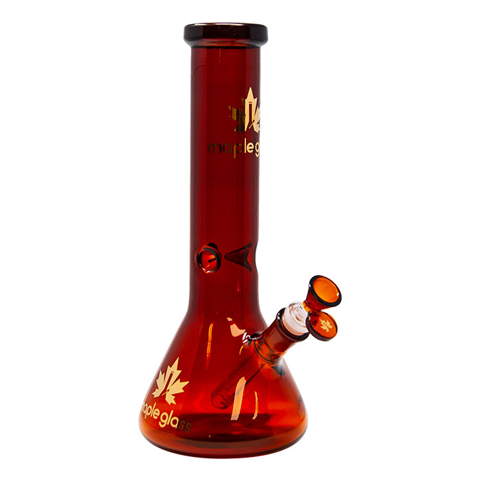 Maple Glass Amber Colour Beaker Water Pipe 12”/30.4cm
