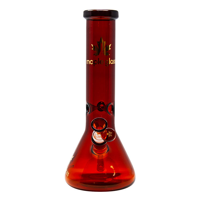 Maple Glass Amber Colour Beaker Water Pipe 12”/30.4cm